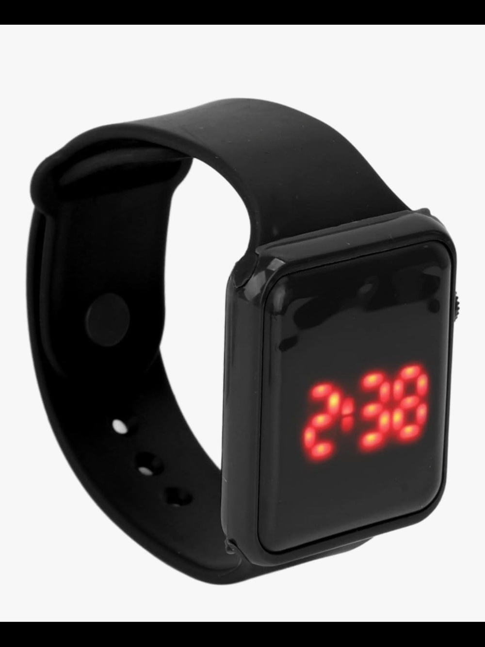 Black LED Digital Sports Smartwatch with Red Display